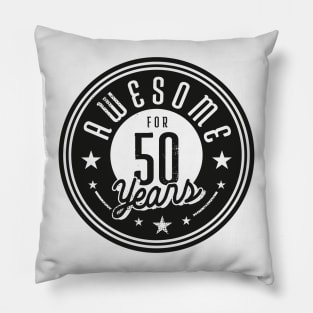 Vintage Awesome for 50 Years // Retro 50th Birthday Celebration B Pillow