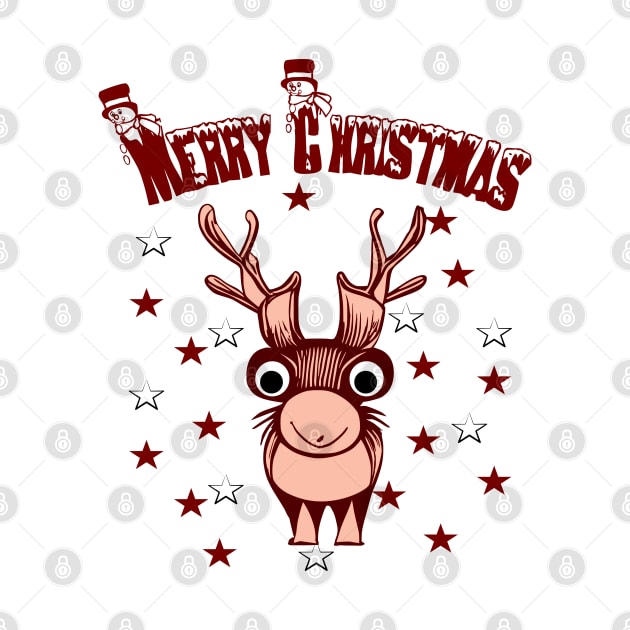 Merry Christmas Reindeer by Djdesign2022