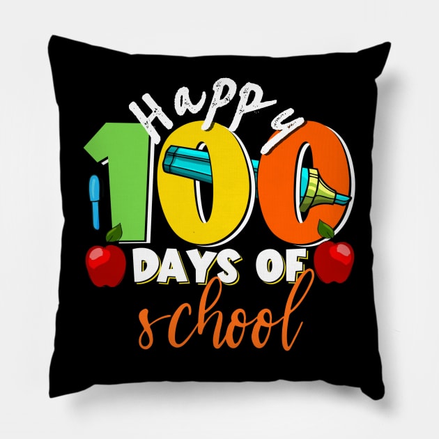 Happy 100th Day of School Pillow by Yourfavshop600