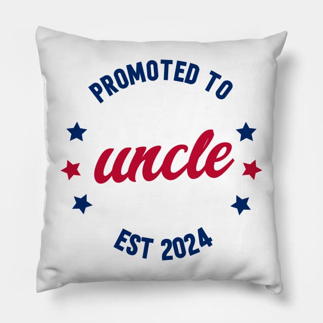 promoted to uncle 2024 new uncle Pillow by SecuraArt