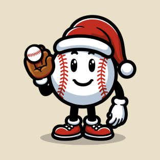 Retro Baseball ball, Merry Christmas T-Shirt