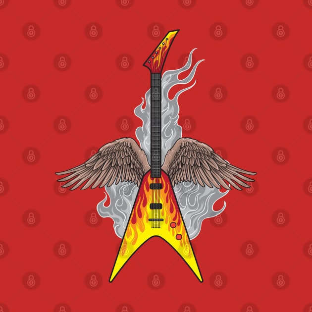 Electric Guitar With Wings by TomCage