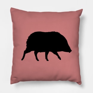 Javelina Silhouette Pillow