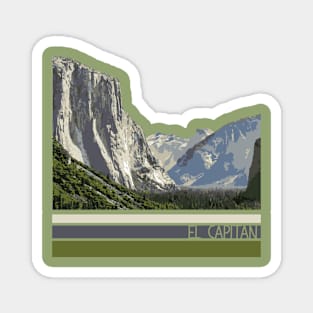 El Capitan mountain illustration Magnet