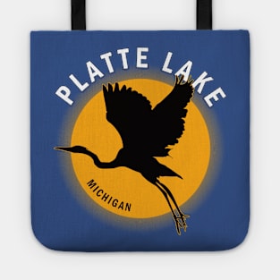 Platte Lake in Michigan Heron Sunrise Tote