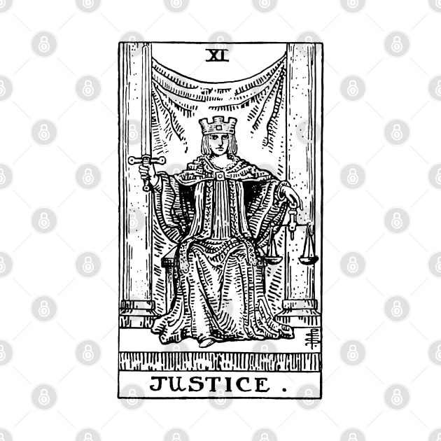 Justice Tarot in black by winterwinter