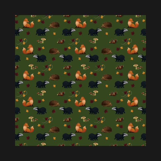 Autumn Fall Pattern by Rowena Aitken