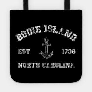 Bodie Island, North Carolina Vintage Nautical Anchor Retro Tote