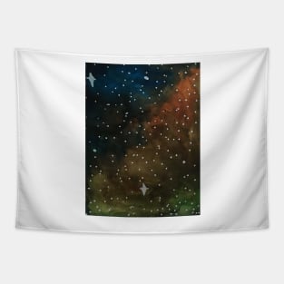 Blue and Green Galaxy Tapestry