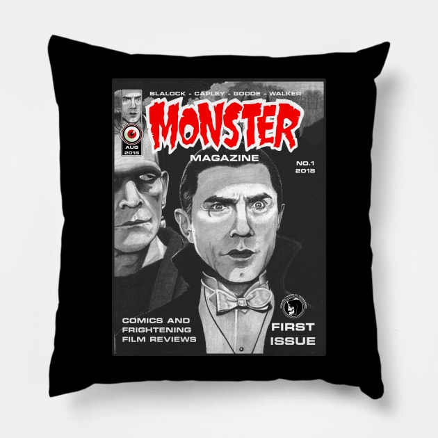 MONSTER MAGAZINE NO.1 Pillow by VanceCapleyArt1972