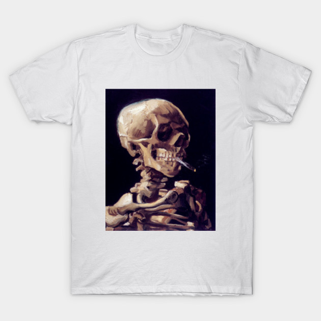 Vincent Van Gogh Skeleton Smoking Vincent Van Gogh T Shirt Teepublic