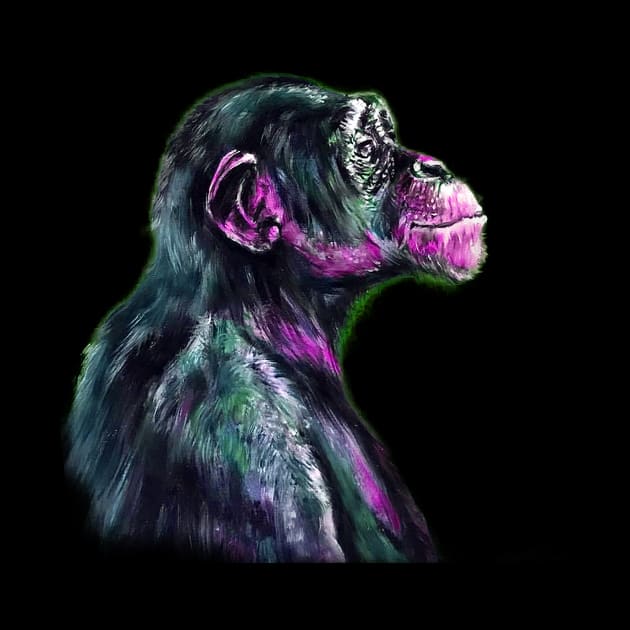 Chimp 4 by garymcmullanart