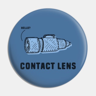 Funny Contact Lens Pun Pin