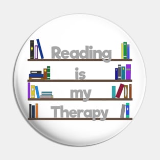 Reading is my therapy Pin