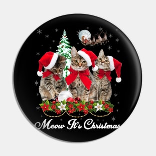 Meow It's Christmas Pin