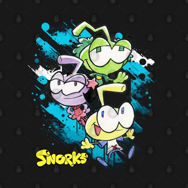 Bubble Trouble Adventures Celebrate the Whimsical Escapades and Underwater Exploration of Snorks on a Tee by Frozen Jack monster