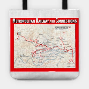 Vintage Metropolitan Railway Map of London Tote