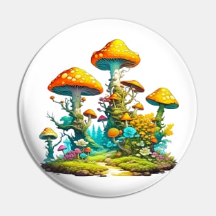 Mushroom in the imagination world Pin