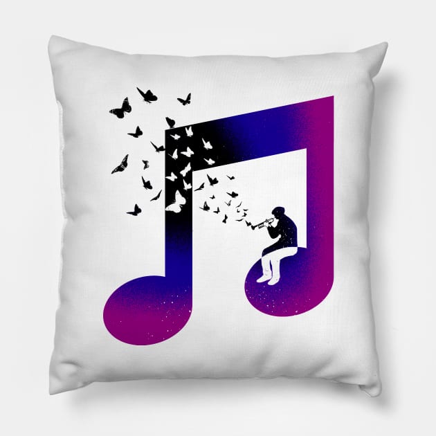 Music Bugle Pillow by barmalisiRTB