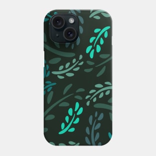 Green Leaf Pattern Phone Case