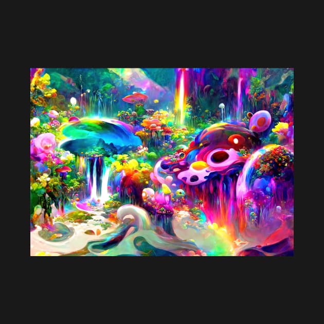 Color Globs | Rainbow Falls by AlexandrAIart