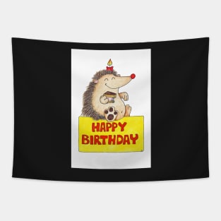 Birthday Hedgehog Tapestry