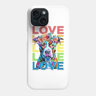 Rainbow Pitbull Love Phone Case