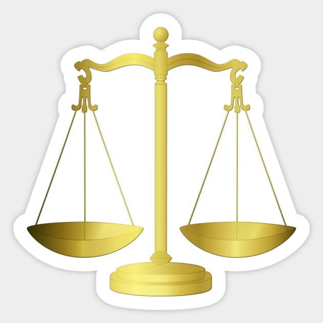 Weighing Scale Scales Of Justice Sticker - Weighing Scale Scales Of Justice  Gold - Discover & Share GIFs