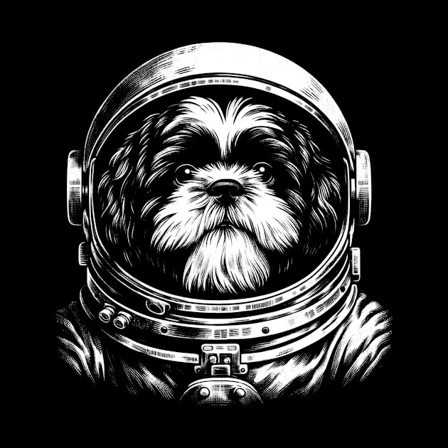 Fluff and Fancy Shih Tzu Space Dog, Stylish Tee Extravaganza by Northground