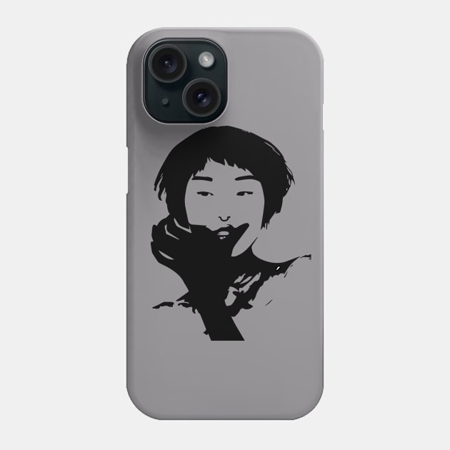 black portrait design Phone Case by vellouz55