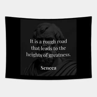 Seneca's Reflection: The Arduous Path to Greatness Tapestry