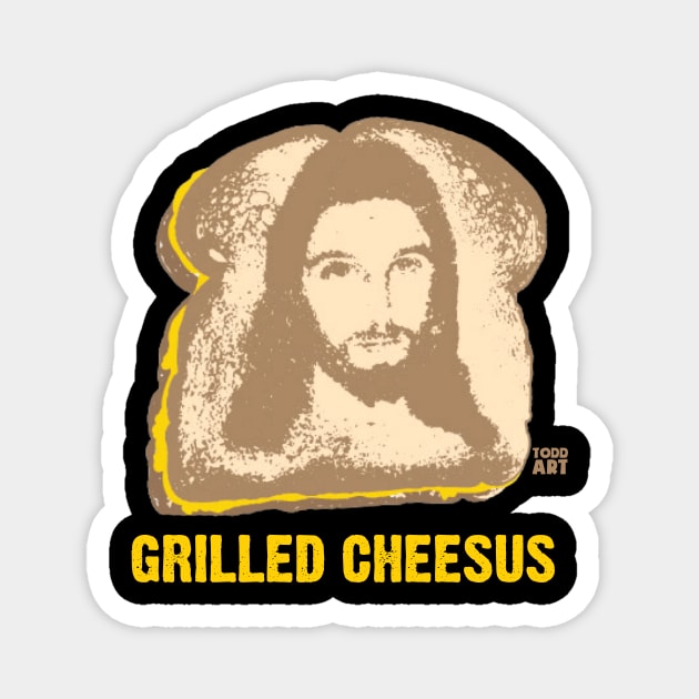 GRILLED CHEESUS Magnet by toddgoldmanart