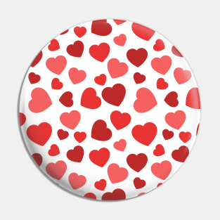 Pattern Of Hearts, Red Hearts, Hearts Pattern Pin