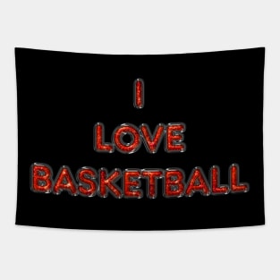 I Love Basketball - Orange Tapestry