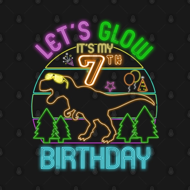 Let's Glow It's My 7th Birthday Dinosaur Glow Party by ruffianlouse