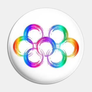 Rainbow Seven Rings T-Shirt - Stylish Tee Pin