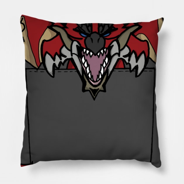 Rathalos Pocket Monster Pillow by frostwhitewulf