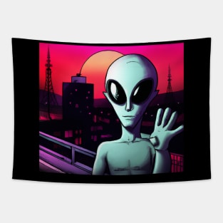 Friendly Alien Tapestry