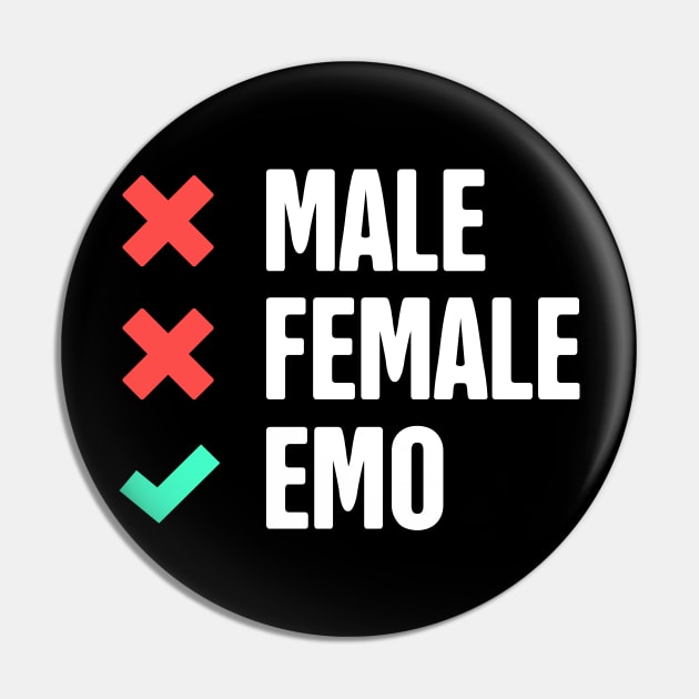 Funny Emo Design Pin by Wizardmode