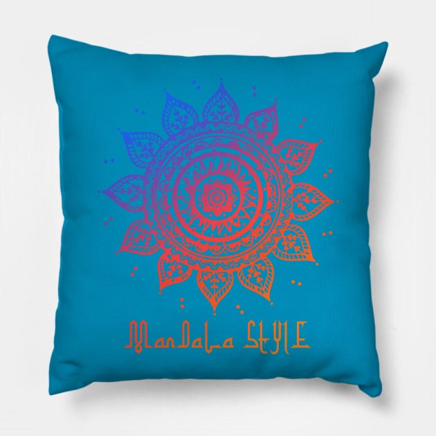 Mandala Pillow by Awdan