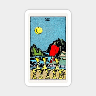 Card #43 - Eight Of Cups - Rider Waite Smith Tarot Magnet