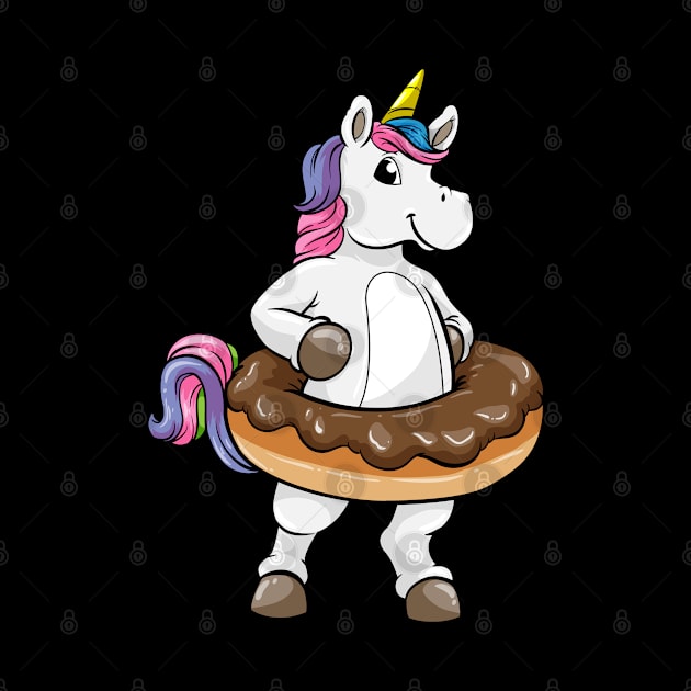 Unicorn with chocolate donat by Markus Schnabel