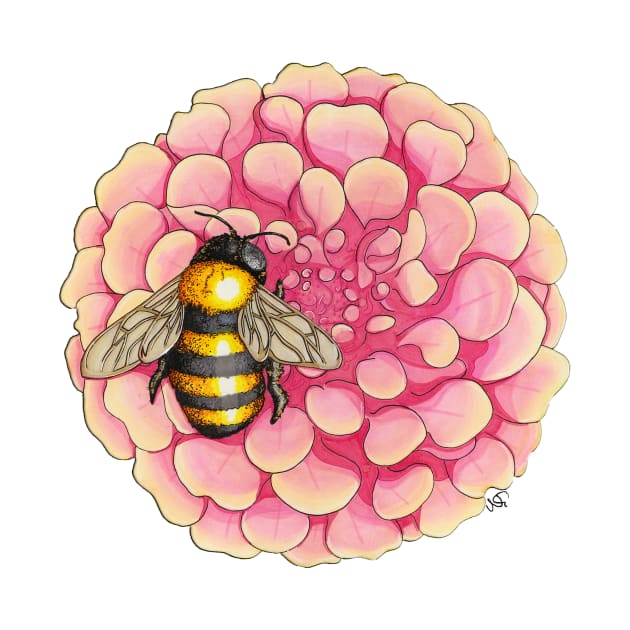 Interdependence IV - Honeybee on Flower by wrg_gallery