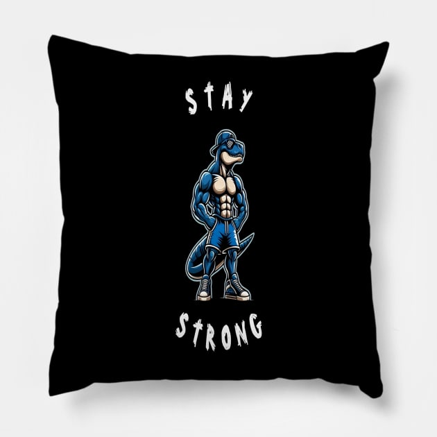 Stay Strong, bodybuillding Gift, Motivation, Workout, Fitness Pillow by Customo