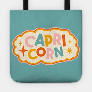 Retro Capricorn Horoscope Sign // Vintage Capricorn Zodiac Sign Tote