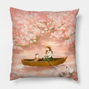 Cherry Blossom Lake Pillow