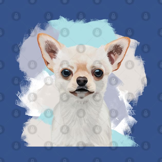 Cute White Chihuahua Dog by Suneldesigns