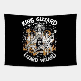 The King Gizard And Wizard Lizard Tapestry