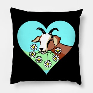 Goat Lover Valentine Pillow