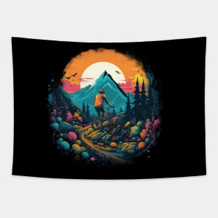 mountain biker Tapestry